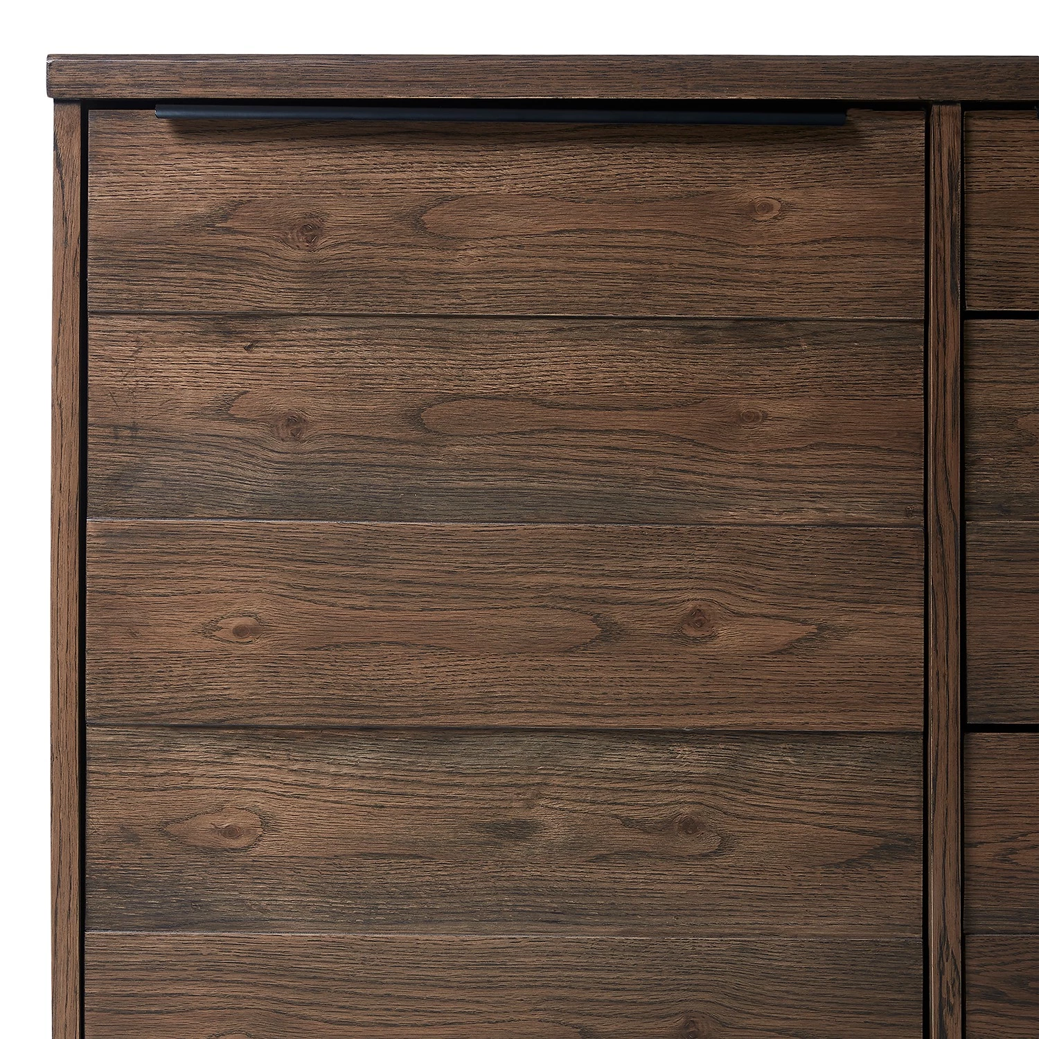 Red Living Buffet Berck - Placage en bois véritable - Chêne fumé / Noir 6 Red Living Buffet Berck - Placage en bois véritable - Chêne fumé / Noir – Image 6