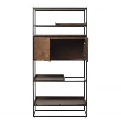 Red Living Étagère Ratho - Placage en bois véritable / Métal - Chêne fumé / Noir -Meubles de salle à manger Soldes Magasin 1000277645 210706 14081600106 DETAILS P000000001000277645