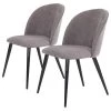 Chaises capitonnées Finnea (lot de 2) - Gris