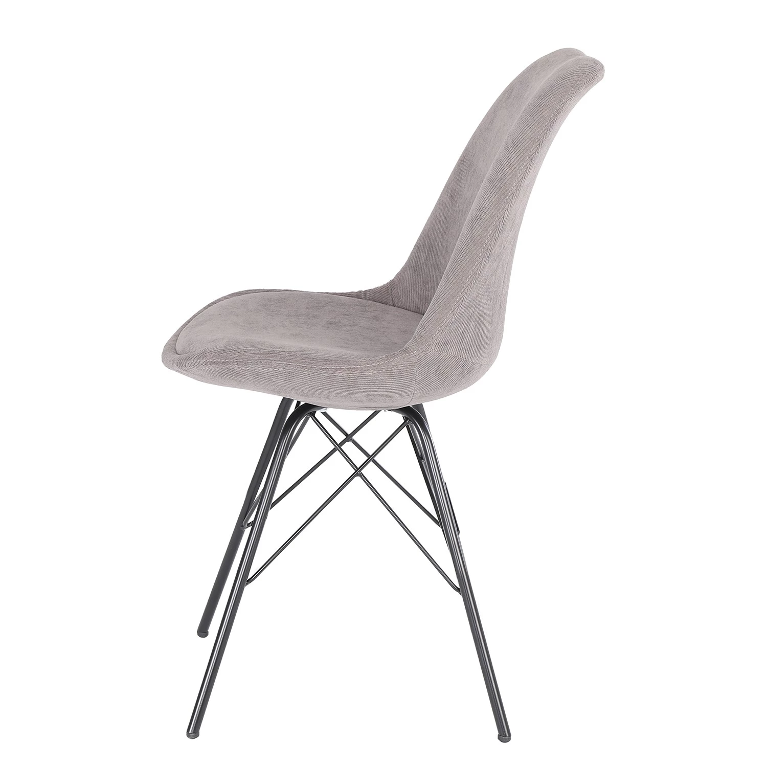 Loftscape Chaises capitonnées Flekke II (lot de 2) - gris 2 Loftscape Chaises capitonnées Flekke II (lot de 2) - gris – Image 2