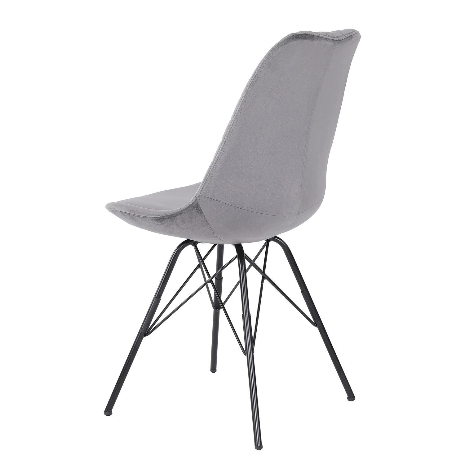 Loftscape Chaises capitonnées Flekke I (lot de 2) - Gris 4 Loftscape Chaises capitonnées Flekke I (lot de 2) - Gris – Image 4