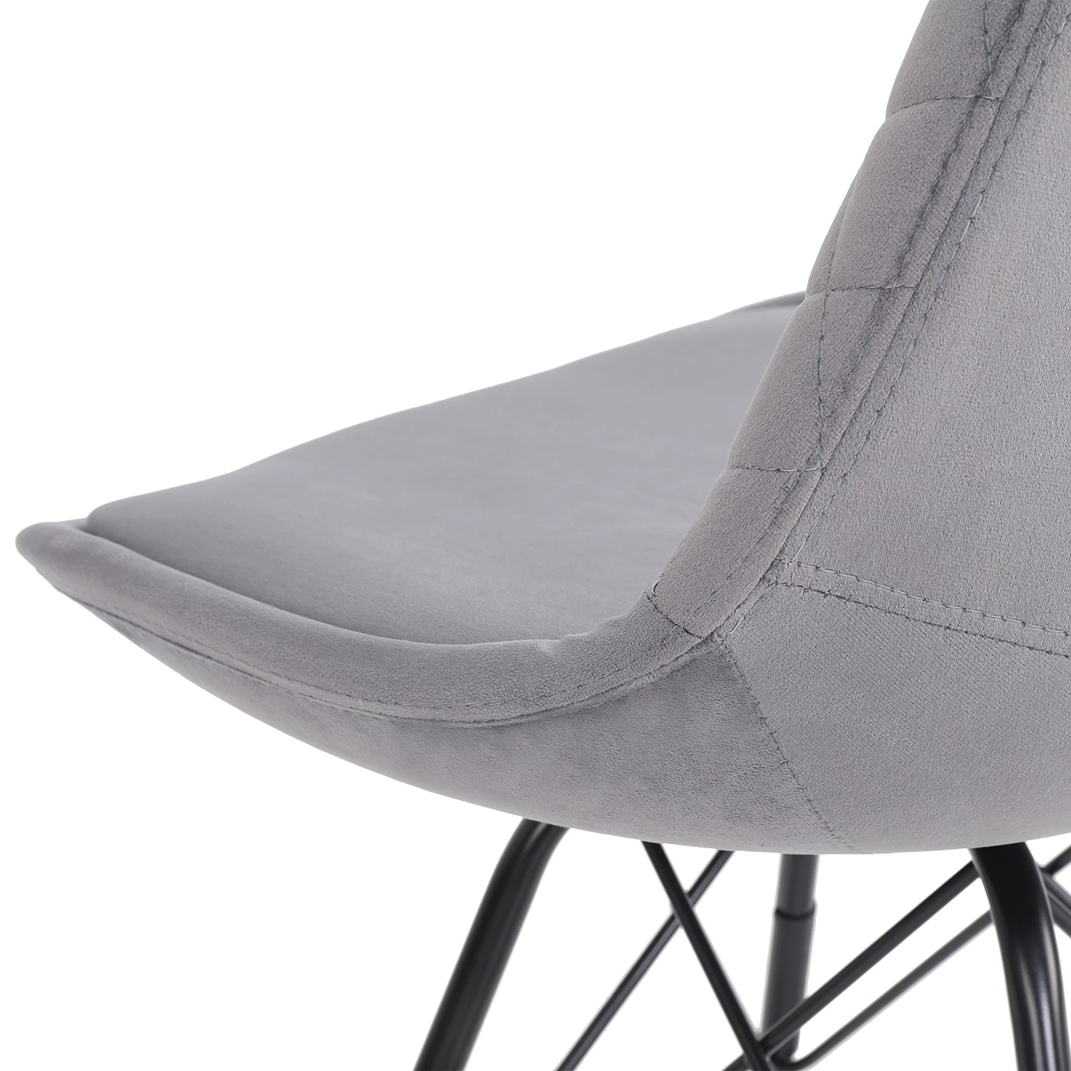 Loftscape Chaises capitonnées Flekke I (lot de 2) - Gris 7 Loftscape Chaises capitonnées Flekke I (lot de 2) - Gris – Image 7