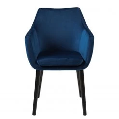 Mørteens Chaises à accoudoirs Nicholas V - Velours Kemi: Bleu foncé - Lot de 2 -Meubles de salle à manger Soldes Magasin 1000281668 210819 09162000023 DETAILS P000000001000281668