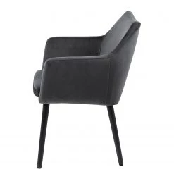 Mørteens Chaises à accoudoirs Nicholas V - Velours Kemi: Gris foncé - Lot de 2 -Meubles de salle à manger Soldes Magasin 1000281670 210819 09170500032 DETAILS P000000001000281670