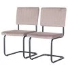 Jack & Alice Chaises cantilever Fillan (lot de 2) - Beige clair