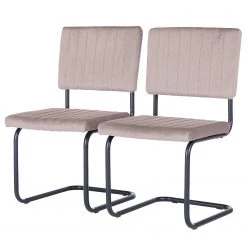 Jack & Alice Chaises cantilever Fillan (lot de 2) - Beige clair
