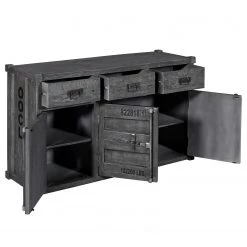 Wolf-Möbel Buffet Container - Acacia Gris -Meubles de salle à manger Soldes Magasin 1000281790 220223 030 DETAILS P000000001000281790