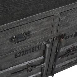 Wolf-Möbel Buffet Container - Acacia Gris -Meubles de salle à manger Soldes Magasin 1000281790 220223 060 DETAILS P000000001000281790