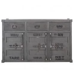 Wolf-Möbel Buffet Container - Acacia Gris -Meubles de salle à manger Soldes Magasin 1000281790 220616 030 DETAILS P000000001000281790