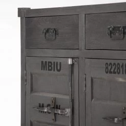 Wolf-Möbel Buffet Container - Acacia Gris -Meubles de salle à manger Soldes Magasin 1000281790 220616 040 DETAILS P000000001000281790