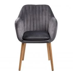 Mørteens Chaises à accoudoirs Tilanda - Tissu / Chêne massif - Velours Kemi: Gris foncé - Lot de 2 6 Mørteens Chaises à accoudoirs Tilanda - Tissu / Chêne massif - Velours Kemi: Gris foncé - Lot de 2 -Meubles de salle à manger Soldes Magasin 1000281848 210819 09364600236 DETAILS P000000001000281848