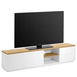 Loftscape Meuble TV Agueda - Imitation marbre blanc / Noir