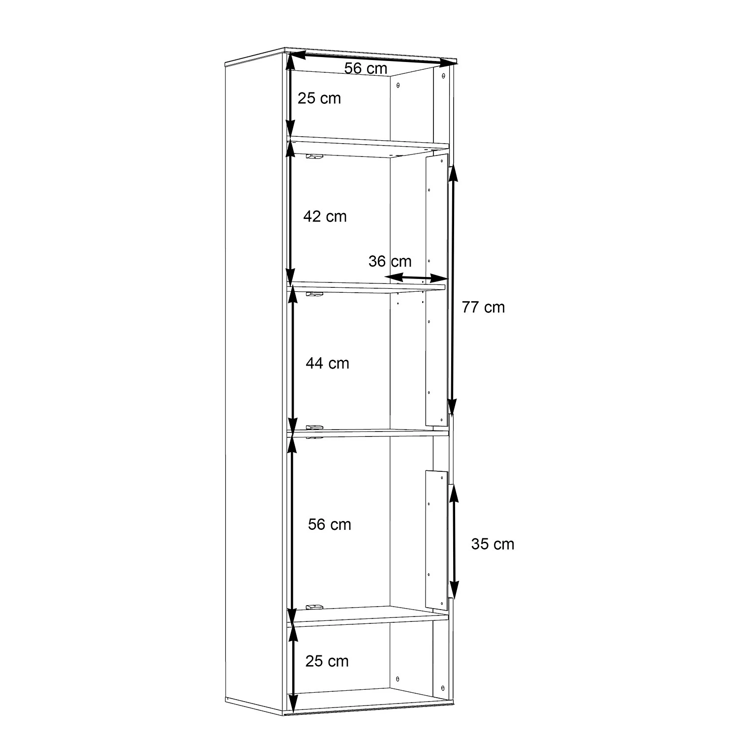 Loftscape Vitrine Corey - Avec éclairage - Imitation chêne / Gris - Butoir à gauche 9 Loftscape Vitrine Corey - Avec éclairage - Imitation chêne / Gris - Butoir à gauche – Image 9