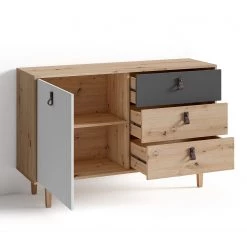 Fredriks Buffet Bowood - Imitation chêne artisan / Blanc -Meubles de salle à manger Soldes Magasin 1000283829 210805 14243400058 DETAILS P000000001000283829