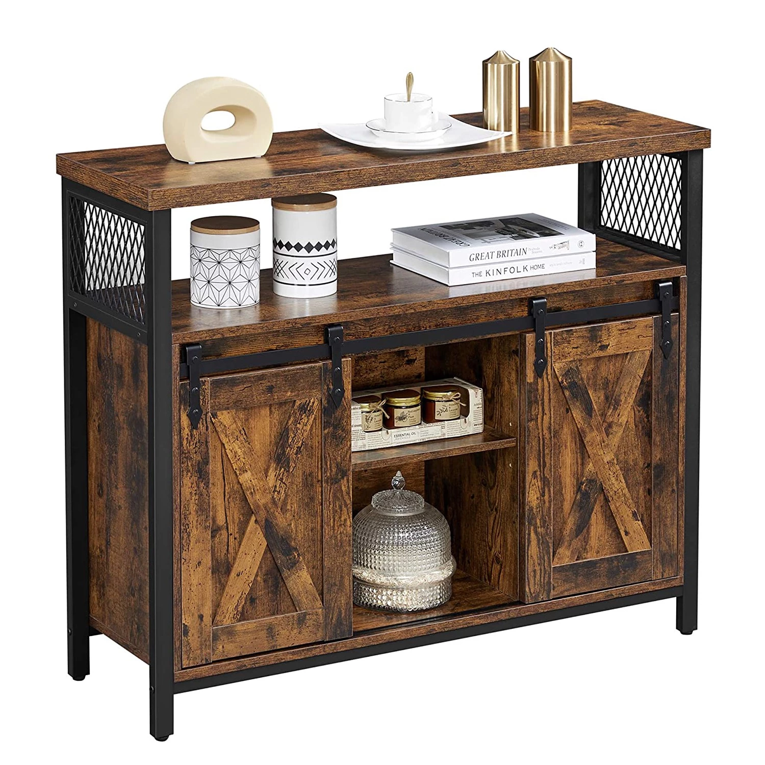 Red Living Buffet Hazlet II - Marron / Noir 5 Red Living Buffet Hazlet II - Marron / Noir – Image 5