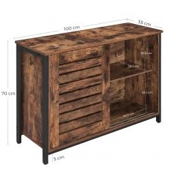 Red Living Buffet Condover III - Marron / Noir -Meubles de salle à manger Soldes Magasin 1000283943 210813 06354100076 SKETCH DETAILS P000000001000283943 sketch