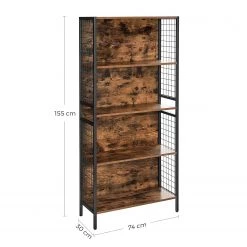 Red Living Étagère Welford - Marron / Noir -Meubles de salle à manger Soldes Magasin 1000283952 210813 06354400119 SKETCH DETAILS P000000001000283952 sketch