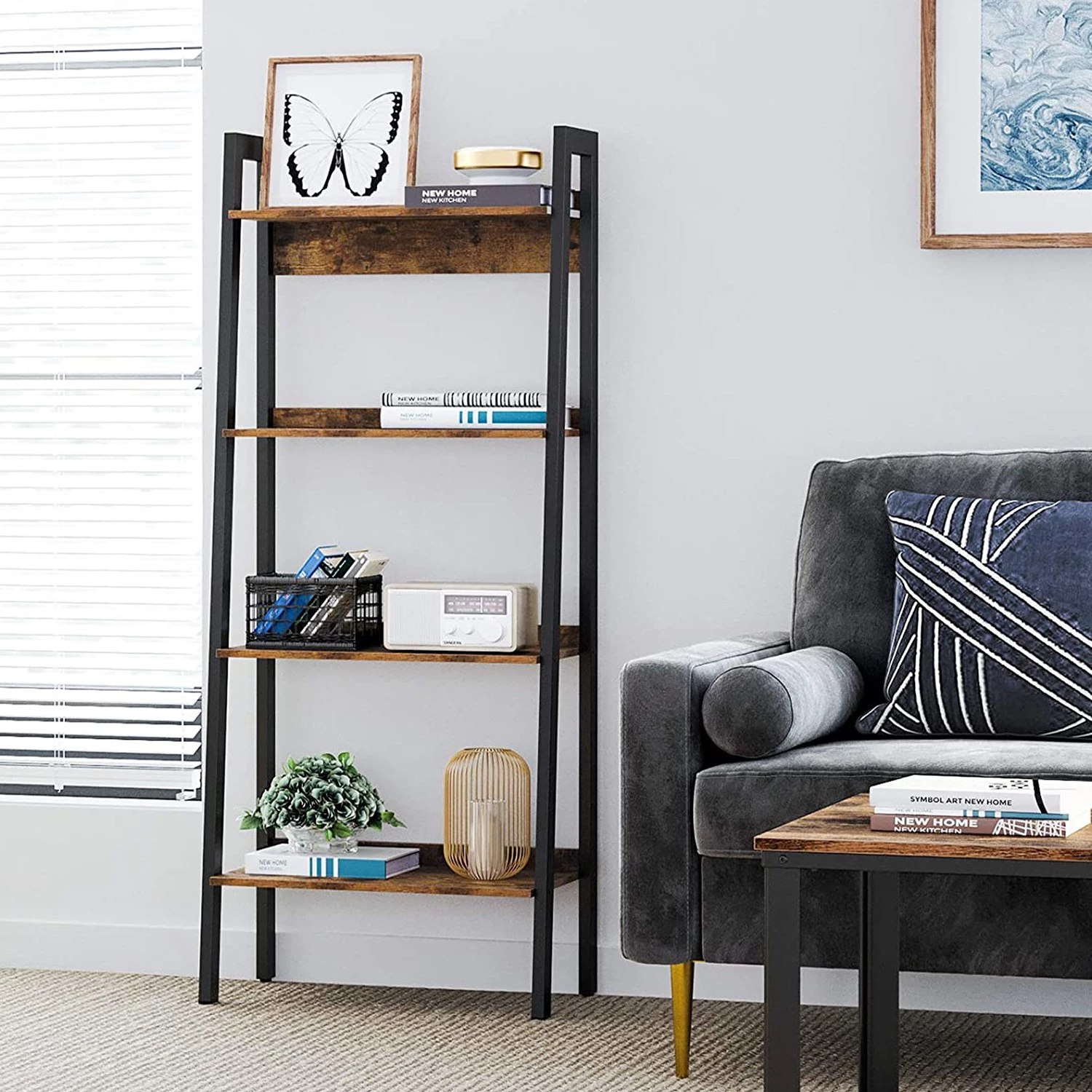 Red Living Étagère Leesville V - Marron / Noir 4 Red Living Étagère Leesville V - Marron / Noir – Image 4