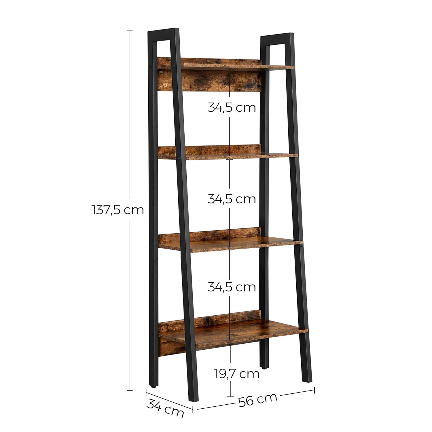 Red Living Étagère Leesville V - Marron / Noir 6 Red Living Étagère Leesville V - Marron / Noir – Image 6