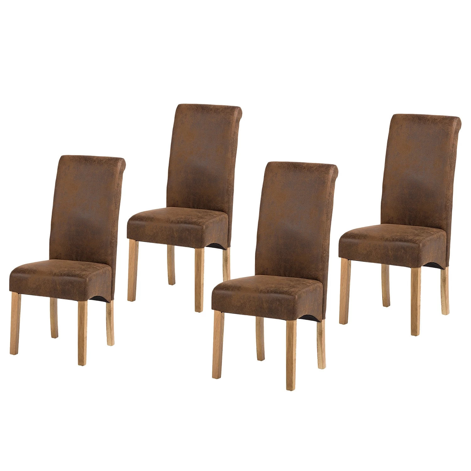 Ars Natura Chaise capitonnée Nello III - Lot de 4 1 Ars Natura Chaise capitonnée Nello III - Lot de 4