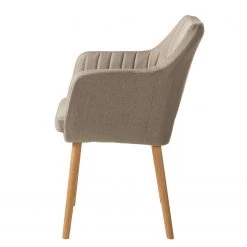 Mørteens Chaise à accoudoirs Leedy I - Tissu Zea: Beige - Lot de 2 -Meubles de salle à manger Soldes Magasin 1000284185 210823 08534300004 DETAILS P000000001000284185