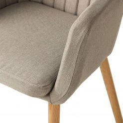 Mørteens Chaise à accoudoirs Leedy I - Tissu Zea: Beige - Lot de 2 -Meubles de salle à manger Soldes Magasin 1000284185 210823 08534300008 DETAILS P000000001000284185