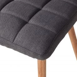 Mørteens Chaise capitonnée Doskie I - Tissu Zea: Gris foncé - Lot de 4 -Meubles de salle à manger Soldes Magasin 1000284200 210823 08535200191 DETAILS P000000001000284200