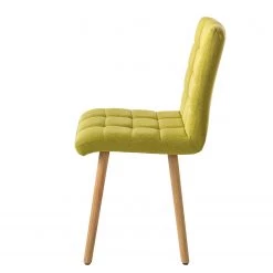 Mørteens Chaise capitonnée Doskie II - Lin / Chêne massif - Citron vert - Lot de 4 -Meubles de salle à manger Soldes Magasin 1000284205 210823 08535500237 DETAILS P000000001000284205