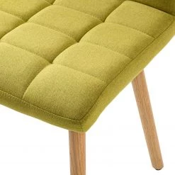 Mørteens Chaise capitonnée Doskie II - Lin / Chêne massif - Citron vert - Lot de 4 -Meubles de salle à manger Soldes Magasin 1000284205 210823 08535500239 DETAILS P000000001000284205