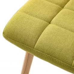 Mørteens Chaise capitonnée Doskie II - Lin / Chêne massif - Citron vert - Lot de 4 -Meubles de salle à manger Soldes Magasin 1000284205 210823 08535500240 DETAILS P000000001000284205