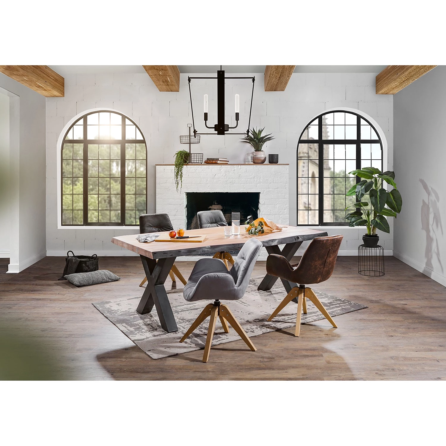 Red Living Chaise capitonnée Wilbur II - Platine 2 Red Living Chaise capitonnée Wilbur II - Platine – Image 2