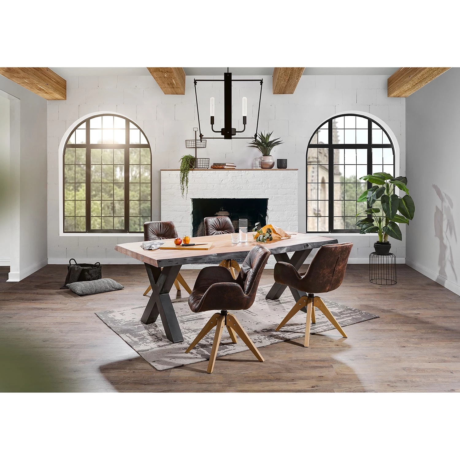 Red Living Chaise capitonnée Wilbur I - Marron vintage 2 Red Living Chaise capitonnée Wilbur I - Marron vintage – Image 2