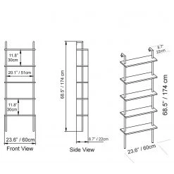 Red Living Étagère Paulista - Imitation noyer -Meubles de salle à manger Soldes Magasin 1000284354 210809 06085000142 SKETCH DETAILS P000000001000284354 sketch