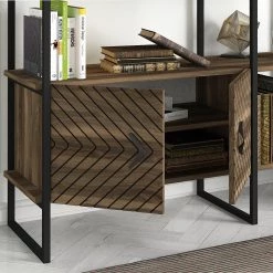 Red Living Étagère murale Sun - Métal - Imitation noyer / Noir 13 Red Living Étagère murale Sun - Métal - Imitation noyer / Noir -Meubles de salle à manger Soldes Magasin 1000284387 210809 06091300163 DETAILS P000000001000284387