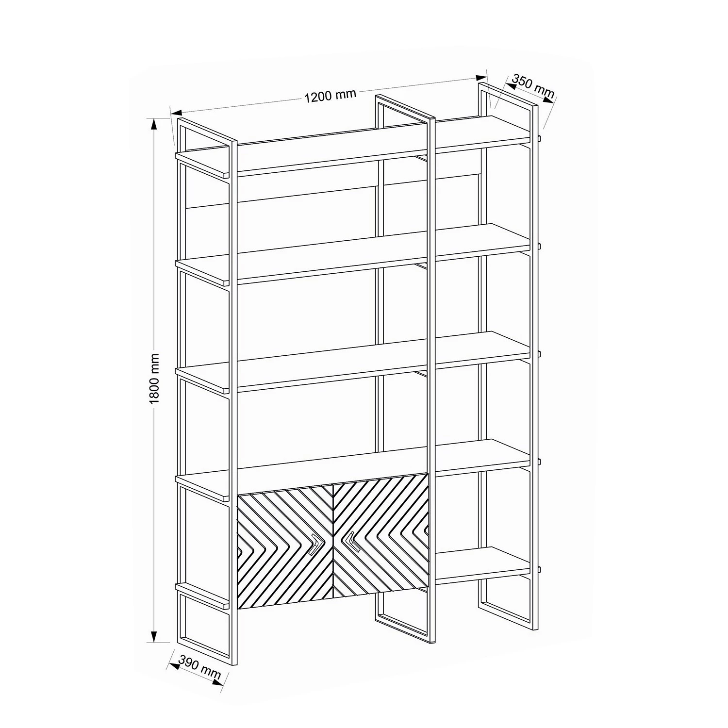 Red Living Étagère murale Sun - Métal - Imitation noyer / Noir 8 Red Living Étagère murale Sun - Métal - Imitation noyer / Noir – Image 8