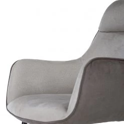 Fredriks Chaise à accoudoirs Altoona - Tissage à plat / Métal - Gris foncé et gris clair / Noir mat -Meubles de salle à manger Soldes Magasin 1000285151 220617 034 DETAILS P000000001000285151