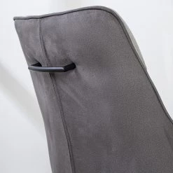 Fredriks Chaise à accoudoirs Altoona - Tissage à plat / Métal - Gris foncé et gris clair / Noir mat -Meubles de salle à manger Soldes Magasin 1000285151 220819 030 DETAILS P000000001000285151