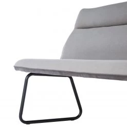 Fredriks Banc Altoona - Tissage à plat / Métal - Gris foncé et gris clair / Noir mat -Meubles de salle à manger Soldes Magasin 1000285153 220617 038 DETAILS P000000001000285153