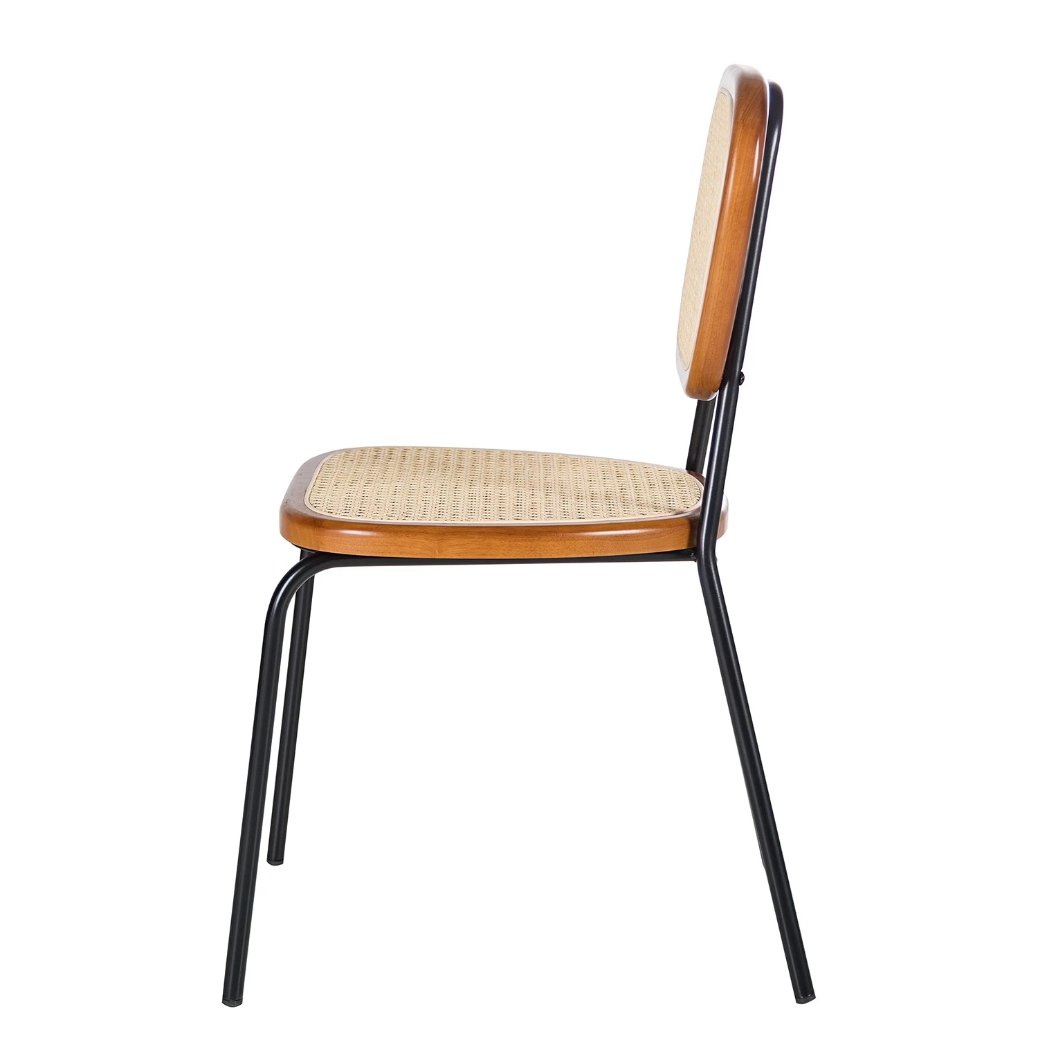 Maison Belfort Chaises Ramona (lot de 2) - Rotin & Hêtre massif / Acier - Beige & Hêtre / Chrome 5 Maison Belfort Chaises Ramona (lot de 2) - Rotin & Hêtre massif / Acier - Beige & Hêtre / Chrome – Image 5