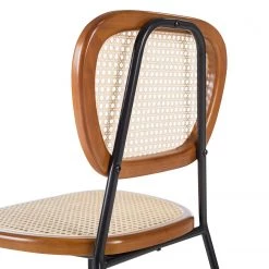 Maison Belfort Chaises Ramona (lot de 2) - Rotin & Hêtre massif / Acier - Beige & Hêtre / Chrome 22 Maison Belfort Chaises Ramona (lot de 2) - Rotin & Hêtre massif / Acier - Beige & Hêtre / Chrome -Meubles de salle à manger Soldes Magasin 1000285155 220608 050 DETAILS P000000001000285155