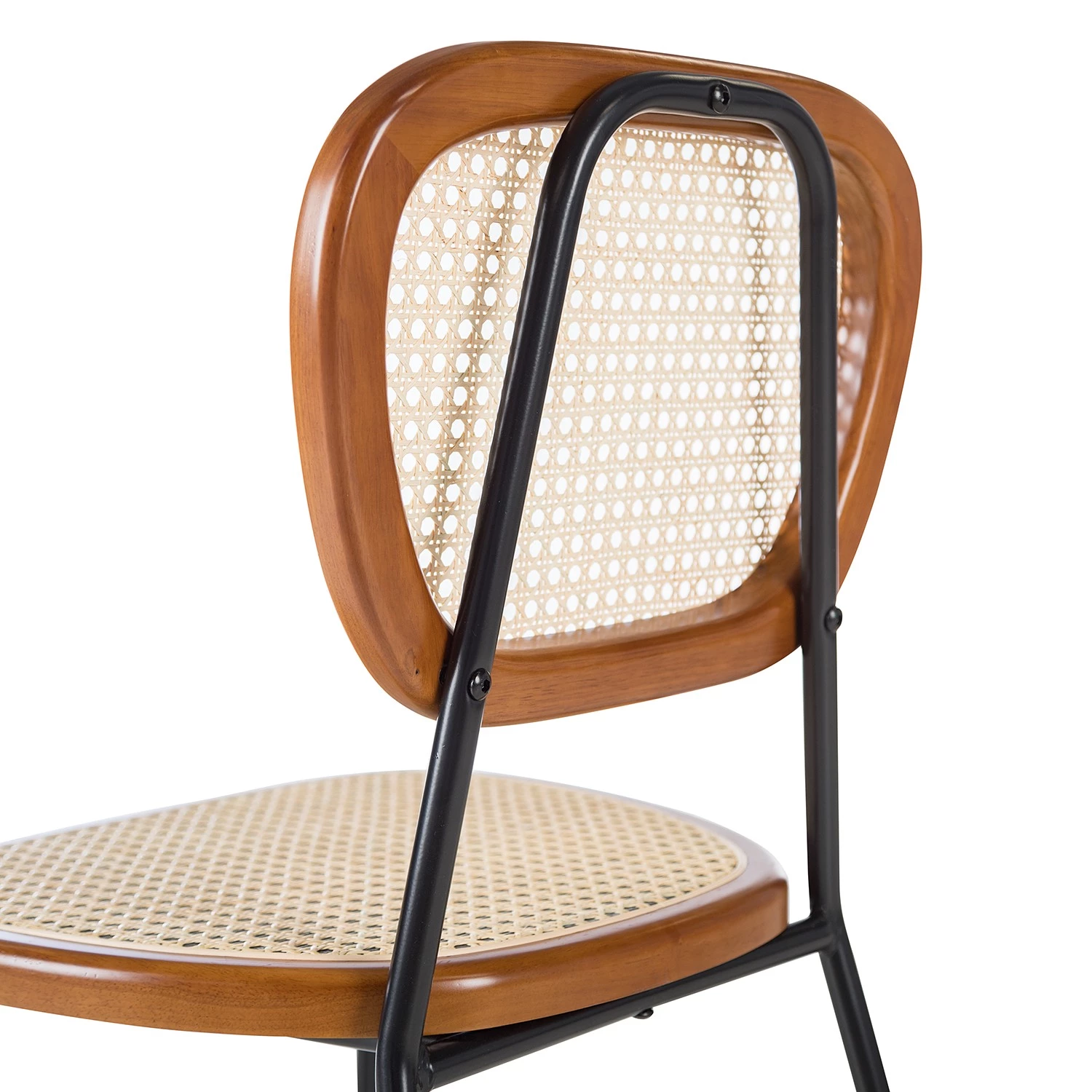 Maison Belfort Chaises Ramona (lot de 2) - Rotin & Hêtre massif / Acier - Beige & Hêtre / Chrome 8 Maison Belfort Chaises Ramona (lot de 2) - Rotin & Hêtre massif / Acier - Beige & Hêtre / Chrome – Image 8