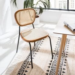 Maison Belfort Chaises Ramona (lot de 2) - Rotin & Hêtre massif / Acier - Beige & Hêtre / Chrome 17 Maison Belfort Chaises Ramona (lot de 2) - Rotin & Hêtre massif / Acier - Beige & Hêtre / Chrome -Meubles de salle à manger Soldes Magasin 1000285155 220609 021 MOOD DETAILS P000000001000285155 mood