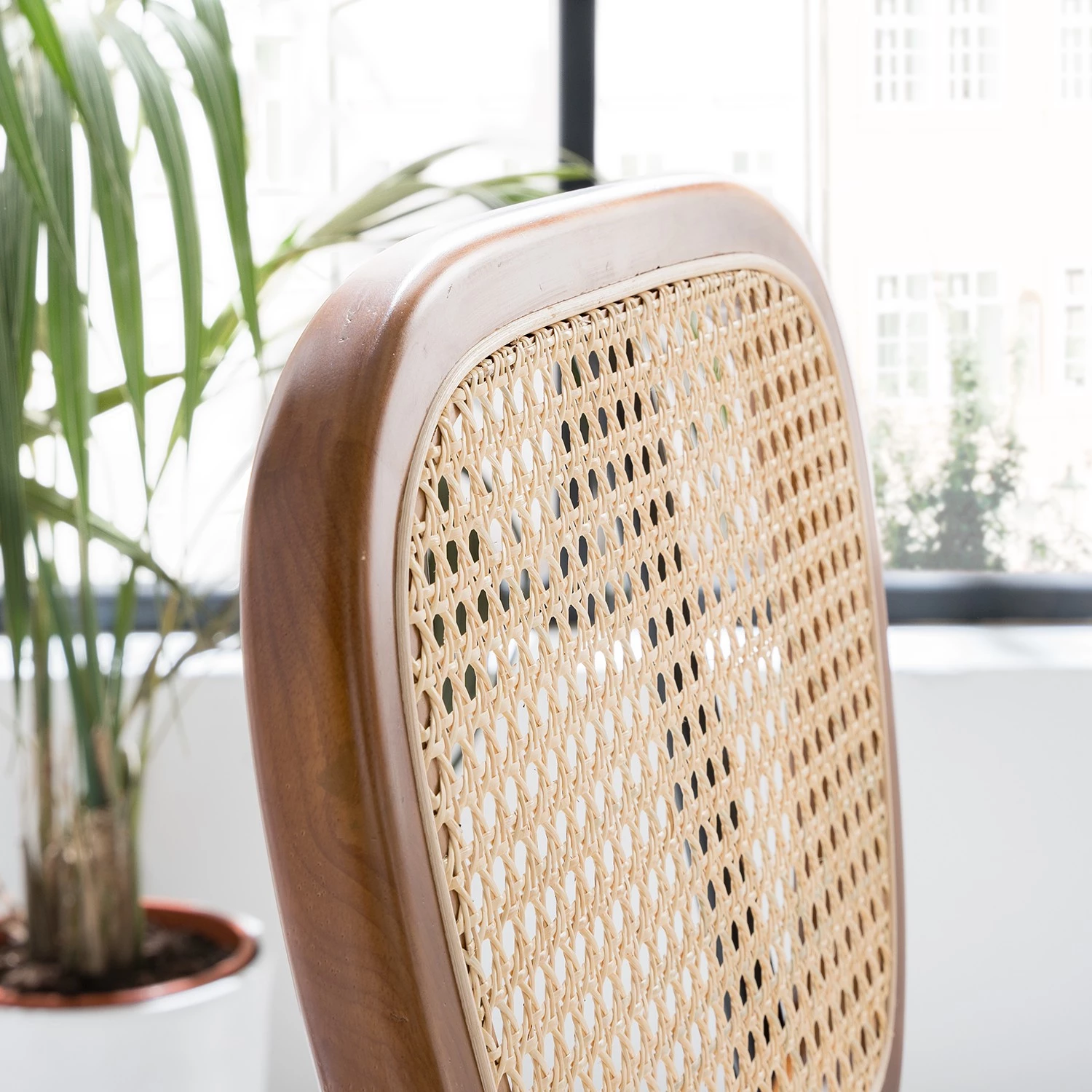 Maison Belfort Chaises Ramona (lot de 2) - Rotin & Hêtre massif / Acier - Beige & Hêtre / Chrome 12 Maison Belfort Chaises Ramona (lot de 2) - Rotin & Hêtre massif / Acier - Beige & Hêtre / Chrome – Image 12