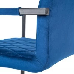 Ars manufacti Chaise à accoudoirs Finga II - Bleu -Meubles de salle à manger Soldes Magasin 1000285319 220810 037 DETAILS P000000001000285319