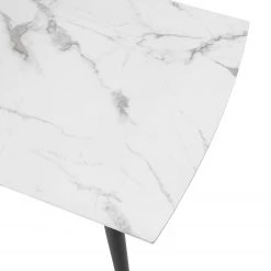 Jack & Alice Table Sigma - Verre de sécurité / Fer - Imitation marbre blanc / Noir 6 Jack & Alice Table Sigma - Verre de sécurité / Fer - Imitation marbre blanc / Noir -Meubles de salle à manger Soldes Magasin 1000285342 220719 040 DETAILS P000000001000285342