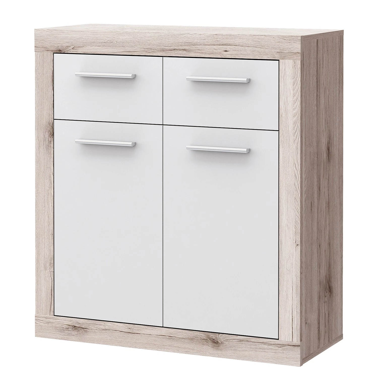 Loftscape Buffet Ballito - Blanc / Imitation chêne sable - Largeur : 83 cm 1 Loftscape Buffet Ballito - Blanc / Imitation chêne sable - Largeur : 83 cm