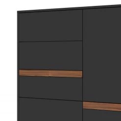 GWINNER Buffet haut Calea I - Plaqué bois - Anthracite mat / Noyer -Meubles de salle à manger Soldes Magasin 1000285834 211117 160124000115 DETAILS P000000001000285834