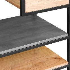 Ars manufacti Étagère Conjo II - Acacia massif / Fer - Acacia / Noir -Meubles de salle à manger Soldes Magasin 1000287810 220517 034 DETAILS P000000001000287810