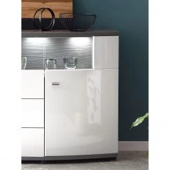 Loftscape Buffet Intento II - Blanc brillant / anthracite -Meubles de salle à manger Soldes Magasin 1000288166 210827 12095400014 DETAILS P000000001000288166
