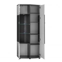 Loftscape Vitrine Intento II - Blanc brillant / Anthracite -Meubles de salle à manger Soldes Magasin 1000288185 210827 12095500043 DETAILS P000000001000288185